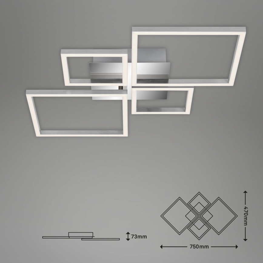 Brilo - LED stropna lampa s mogućnošću prigušivanja FRAME LED/44W/230V