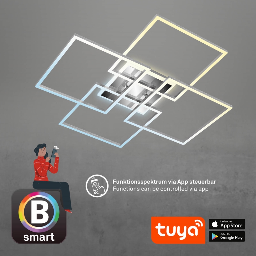 Brilo - LED stropna lampa FRAME LED/50W/230V 2700-6500K Wi-Fi Tuya + daljinski upravljač