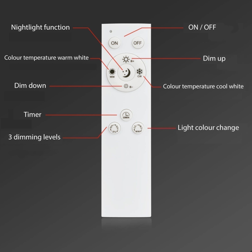 Brilo - LED stropna lampa FRAME LED/50W/230V 2700-6500K Wi-Fi Tuya + daljinski upravljač