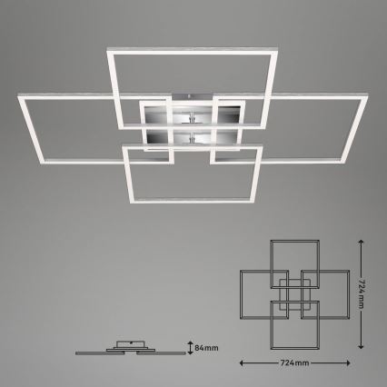 Brilo - LED stropna lampa FRAME LED/50W/230V 2700-6500K Wi-Fi Tuya + daljinski upravljač