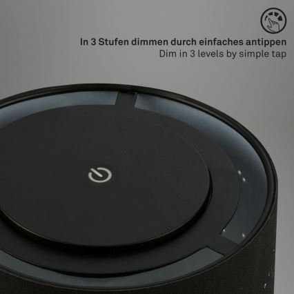 Brilo - LED vanjska stolna lampa s mogućnošću prigušivanja, punjiva LOLE LED/3W/5V 2000mAh IP44 crna