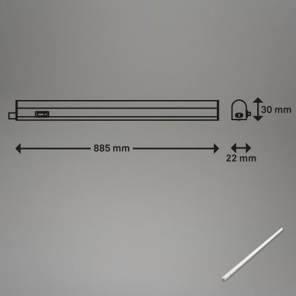 Brilo - LED rasvjeta za ugradnju ispod kuhinjskih ormarića LED/10W/230V 4000K 87,3 cm