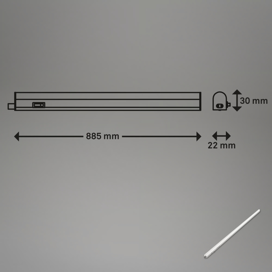Brilo - LED rasvjeta za ugradnju ispod kuhinjskih ormarića LED/10W/230V 4000K 87,3 cm