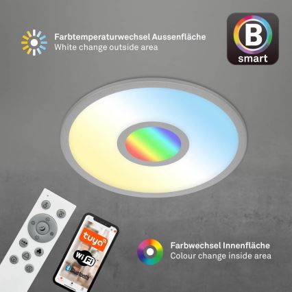 Brilo - LED RGB Prigušiva stropna svjetiljka CENTRO LED/24W/230V 2700-6500K Wi-Fi Tuya + daljinski upravljač