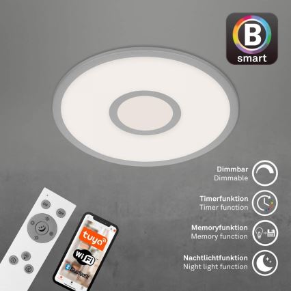 Brilo - LED RGB Prigušiva stropna svjetiljka CENTRO LED/24W/230V 2700-6500K Wi-Fi Tuya + daljinski upravljač