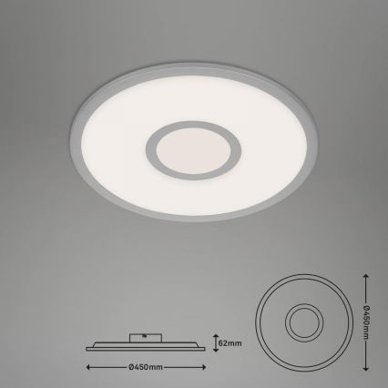 Brilo - LED RGB Prigušiva stropna svjetiljka CENTRO LED/24W/230V 2700-6500K Wi-Fi Tuya + daljinski upravljač