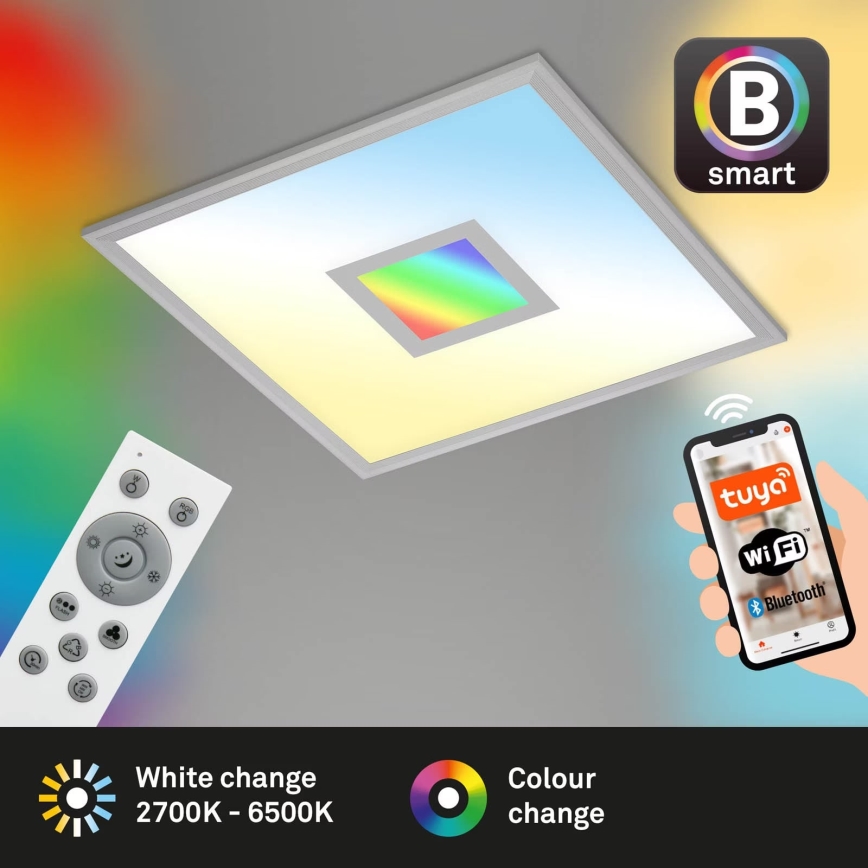 Brilo - LED RGB Prigušiva stropna svjetiljka CENTRO LED/24W/230V 2700-6500K Wi-Fi Tuya + daljinski upravljač