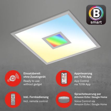 Brilo - LED RGB Prigušiva stropna svjetiljka CENTRO LED/24W/230V 2700-6500K Wi-Fi Tuya + daljinski upravljač
