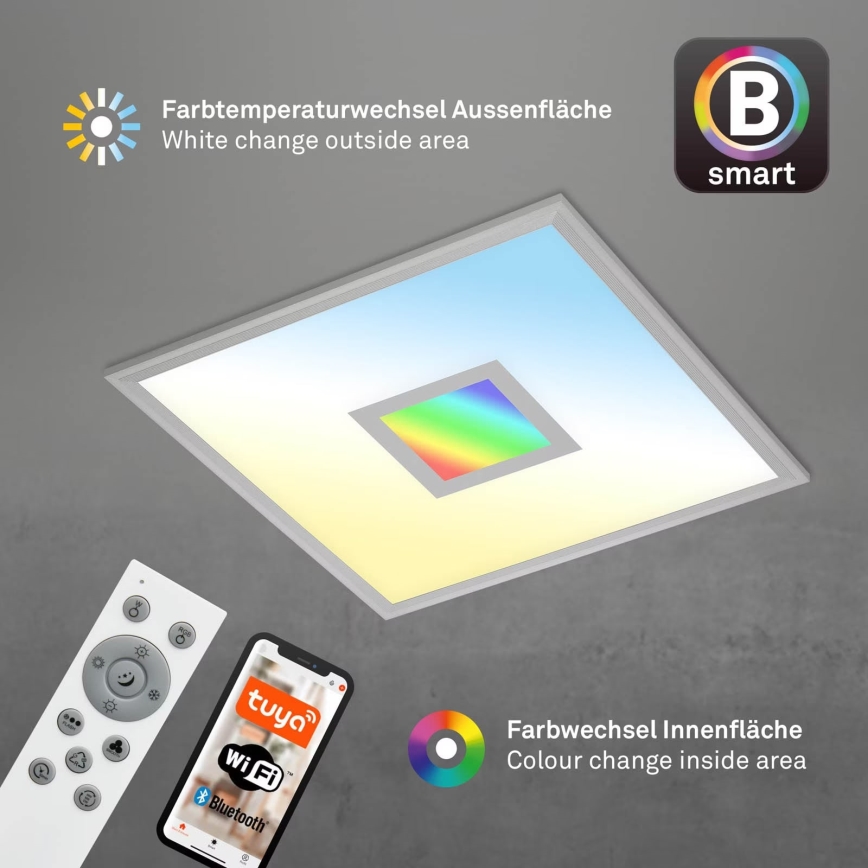 Brilo - LED RGB Prigušiva stropna svjetiljka CENTRO LED/24W/230V 2700-6500K Wi-Fi Tuya + daljinski upravljač