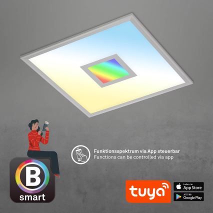 Brilo - LED RGB Prigušiva stropna svjetiljka CENTRO LED/24W/230V 2700-6500K Wi-Fi Tuya + daljinski upravljač