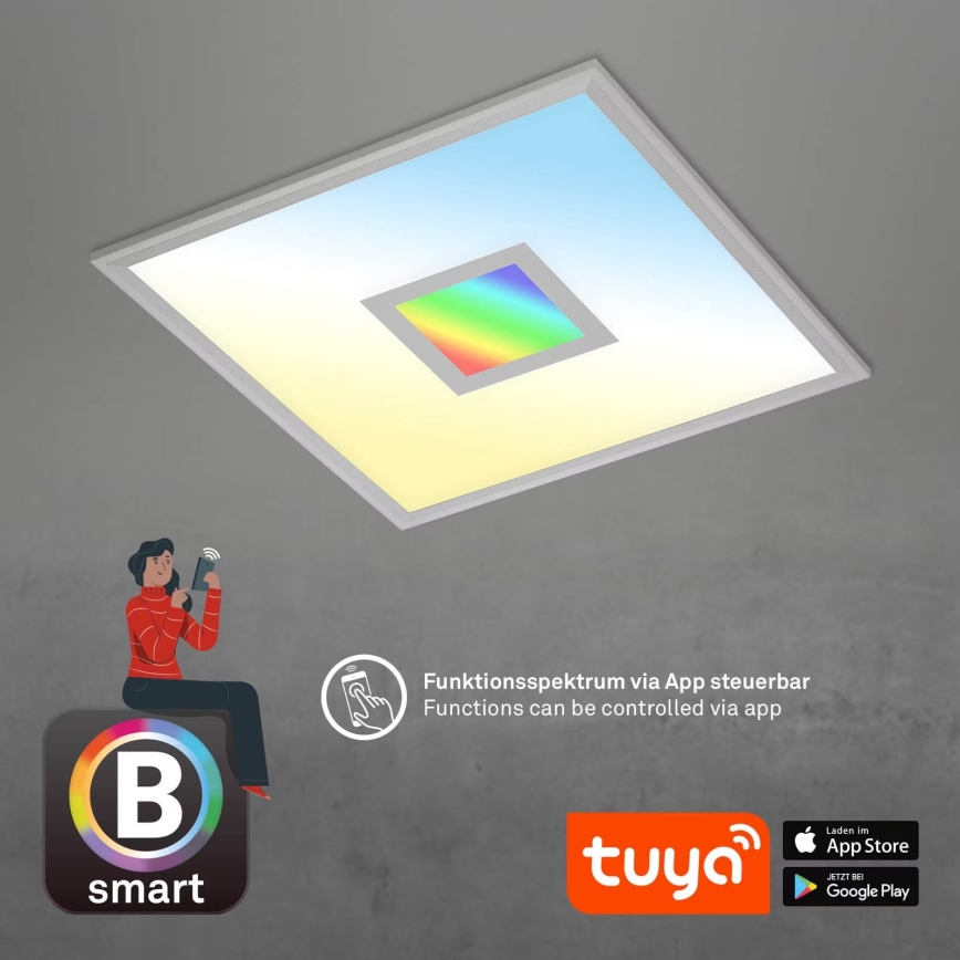 Brilo - LED RGB Prigušiva stropna svjetiljka CENTRO LED/24W/230V 2700-6500K Wi-Fi Tuya + daljinski upravljač