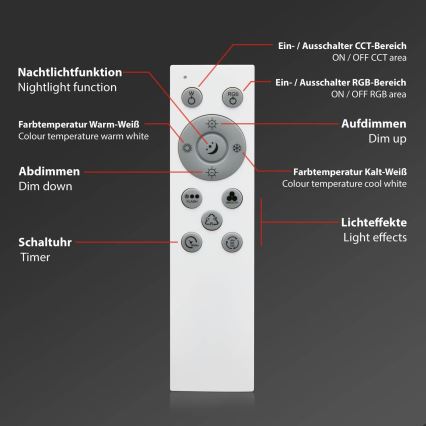 Brilo - LED RGB Prigušiva stropna svjetiljka CENTRO LED/24W/230V 2700-6500K Wi-Fi Tuya + daljinski upravljač