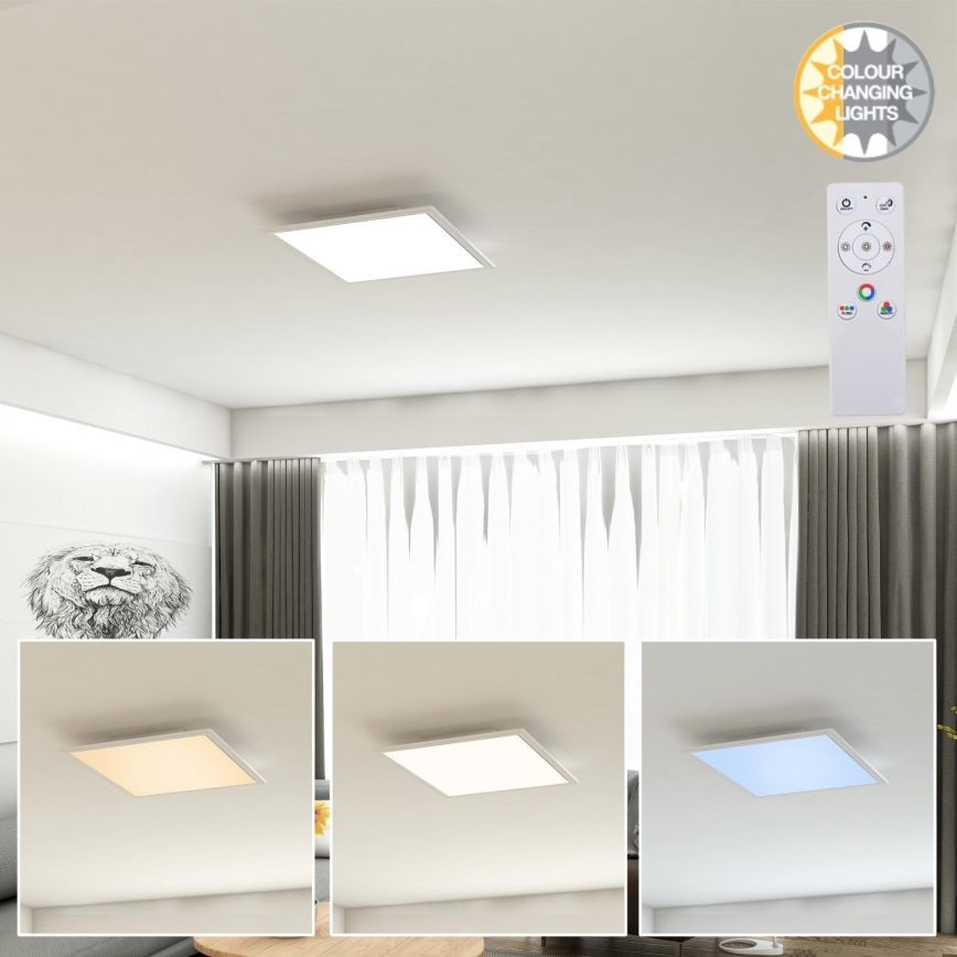 Brilo - LED RGB Prigušiva stropna svjetiljka COLOUR LED/15W/230V 3000-6500K + daljinski upravljač
