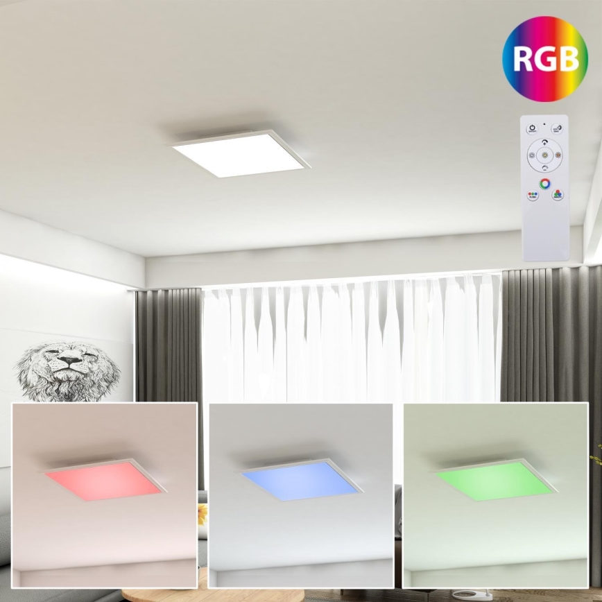 Brilo - LED RGB Prigušiva stropna svjetiljka COLOUR LED/15W/230V 3000-6500K + daljinski upravljač