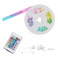 Brilo - LED RGB prigušivačka traka 11,5m LED/24W/230V + daljinski upravljač