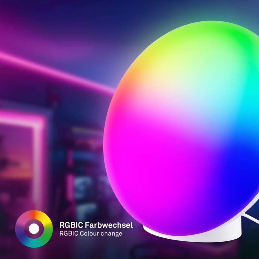 Brilo - LED RGBIC s prigušivanjem, punjiva stolna lampa TARA LED/6W/5V 3000-6500K Wi-Fi Tuya + daljinski upravljač