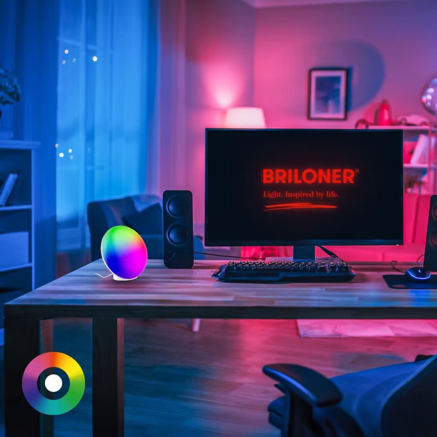 Brilo - LED RGBIC prigušivačka stolna lampa TARA LED/6W/230V 3000-6500K bijela + daljinski upravljač