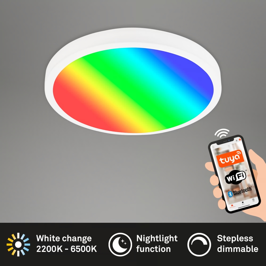 Brilo - LED RGBW prigušiva stropna svjetiljka LED/20W/230V 2200-6500K Tuya Wi‑Fi promjer 27 cm