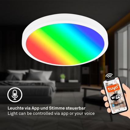 Brilo - LED RGBW prigušiva stropna svjetiljka LED/20W/230V 2200-6500K Tuya Wi‑Fi promjer 27 cm