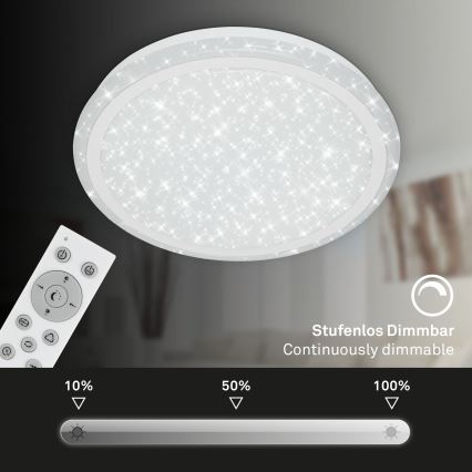 Brilo - LED RGBW Prigušiva stropna svjetiljka STARRY SKY LED/24W/230V 3000-6500K + daljinski upravljač