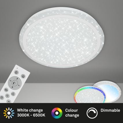 Brilo - LED RGBW Prigušiva stropna svjetiljka STARRY SKY LED/24W/230V 3000-6500K + daljinski upravljač