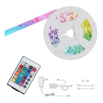 Brilo - LED RGBW prigušivačka traka 6,5m LED/22W/230V + daljinski upravljač