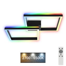 Brilo - LED RGBW Prigušivi nadgradni luster FRAME 2xLED/17W/230V 2700-6500K + daljinski upravljač