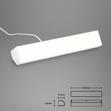 Brilo - LED RGBW stolna lampa s prigušivanjem LED/9W/230V 3000-6500K Wi-Fi Tuya + daljinski upravljač