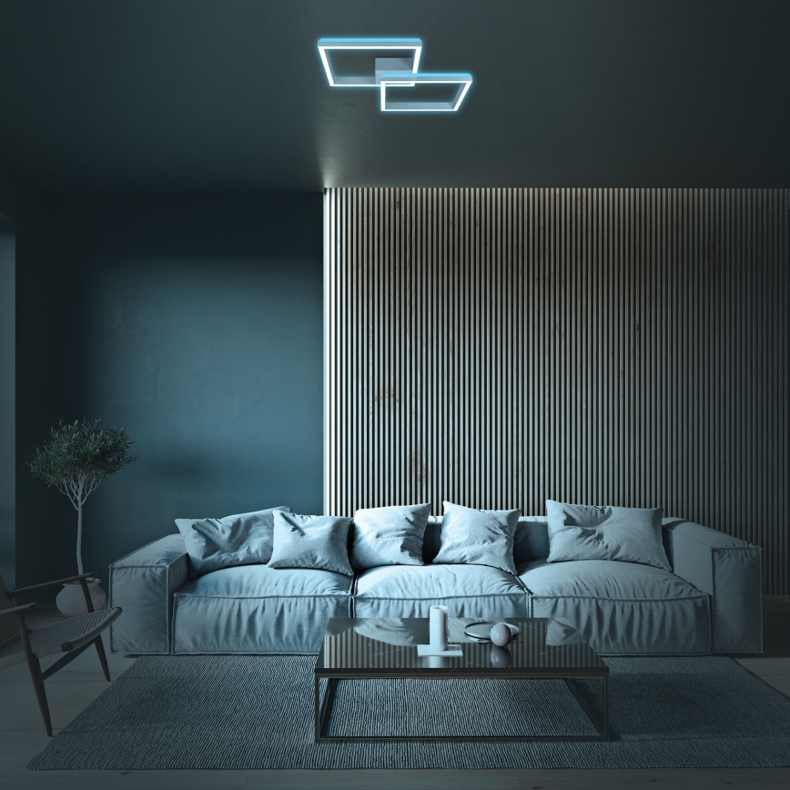 Brilo - LED RGBW stropna lampa FRAME s prigušivanjem 2xLED/17W/230V 2700-6500K + daljinski upravljač