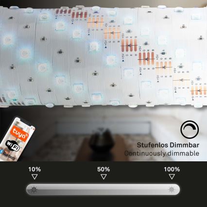Brilo - LED RGBW prigušivačka trake MUSIC 6,6m LED/7,5W/USB Wi-Fi Tuya