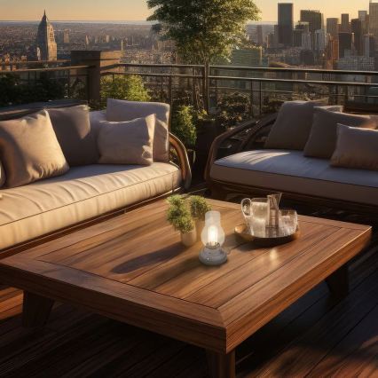 Brilo - LED s možností prigušivanja vanjska punjiva stolna lampa KANEA LED/1,5W/5V IP44 1200 mAh antracit