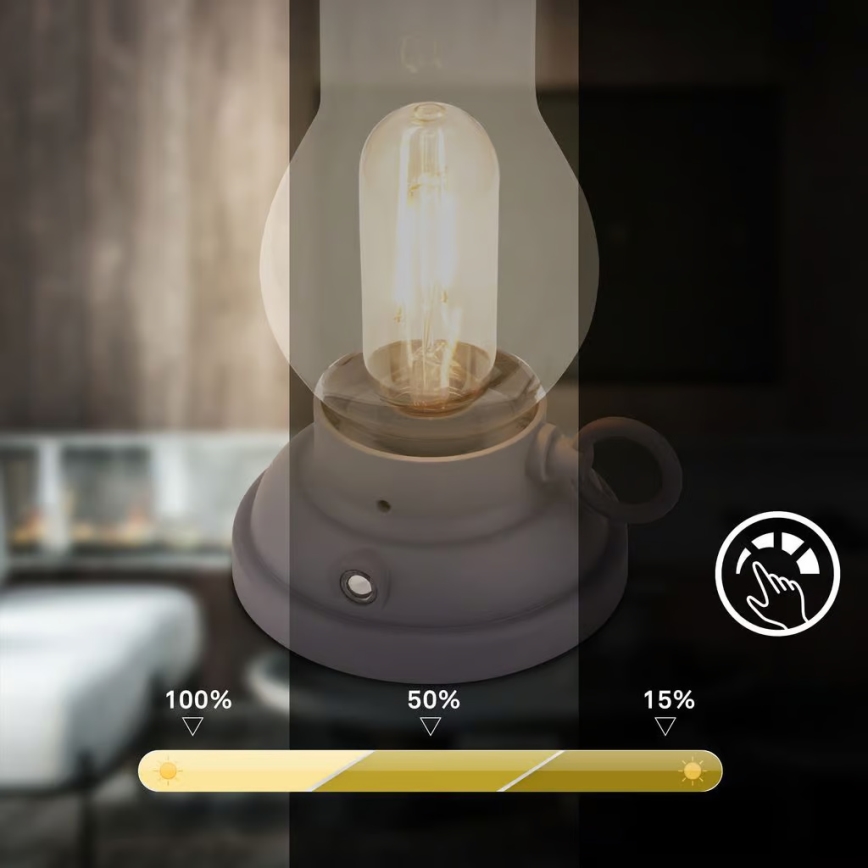 Brilo - LED s možností prigušivanja vanjska punjiva stolna lampa KANEA LED/1,5W/5V IP44 1200 mAh antracit