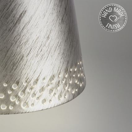 Brilo - punjiva LED stolna vanjska lampa KIKI, s dodirnim prigušivanjem, LED/2,6W/5V IP44 2600 mAh srebrna