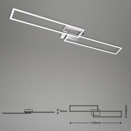Brilo - LED stropna lampa s prigušivanjem FRAME 2xLED/20W/230V 2700-5000K + daljinski upravljač