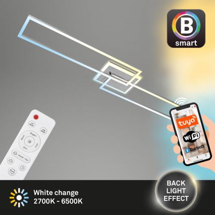 Brilo - LED stropna lampa s prigušivanjem FRAME 2xLED/20W/230V 2700-6500K Wi-Fi Tuya + daljinski upravljač