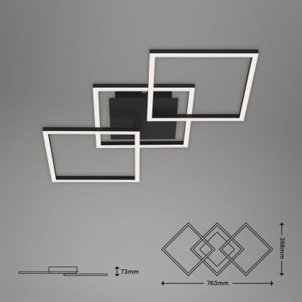 Brilo - LED stropna lampa s mogućnošću prigušivanja FRAME LED/30W/230V