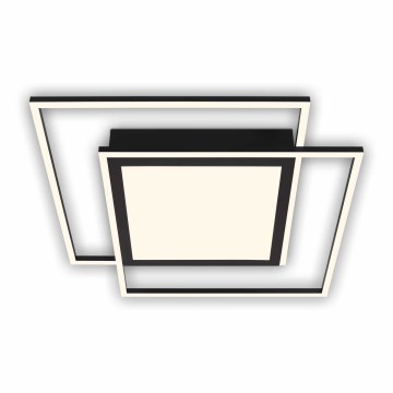 Brilo - LED stropna svjetiljka 2xLED/16W/230V + LED/19W 51,5x51,5 cm crna