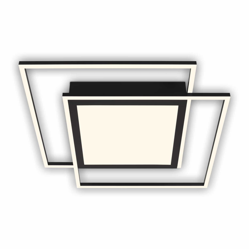 Brilo - LED stropna svjetiljka 2xLED/16W/230V + LED/19W 51,5x51,5 cm crna