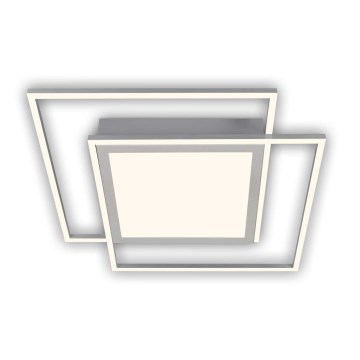 Brilo - LED stropna svjetiljka 2xLED/16W/230V + LED/19W 51,5x51,5 cm matni krom