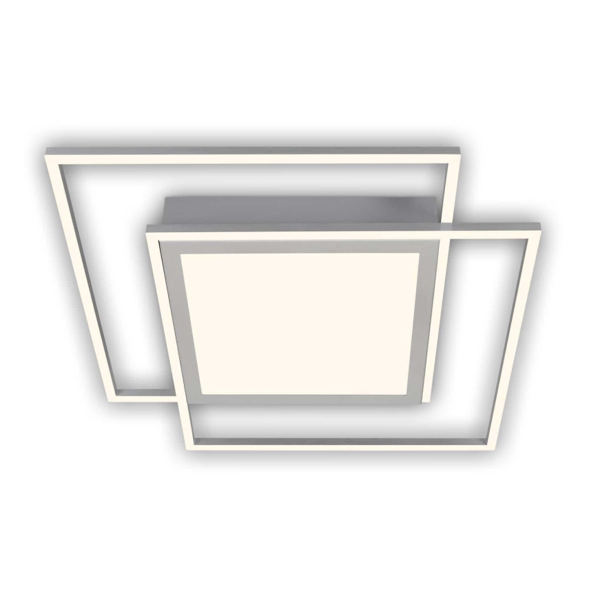 Brilo - LED stropna svjetiljka 2xLED/16W/230V + LED/19W 51,5x51,5 cm matni krom