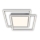 Brilo - LED stropna svjetiljka 2xLED/16W/230V + LED/19W 51,5x51,5 cm matni krom