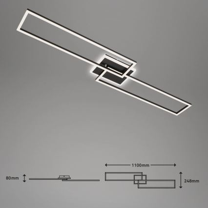 Brilo - LED stropna lampa s prigušivanjem FRAME 2xLED/20W/230V 2700-6500K + daljinski upravljač