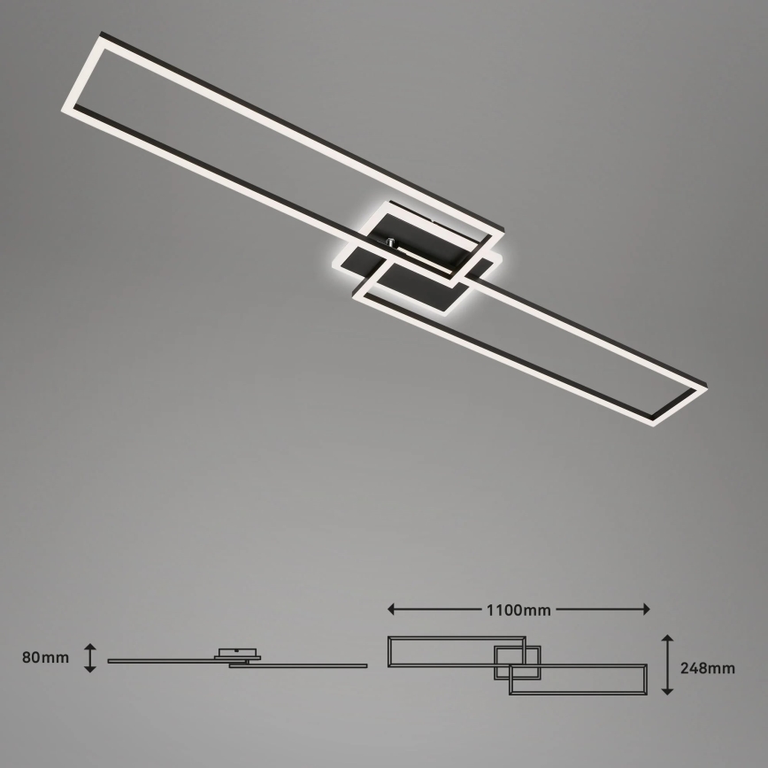 Brilo - LED stropna lampa s prigušivanjem FRAME 2xLED/20W/230V 2700-6500K + daljinski upravljač