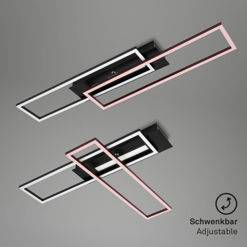 Brilo - LED stropna svjetiljka FRAME 2xLED/20W/230V crna