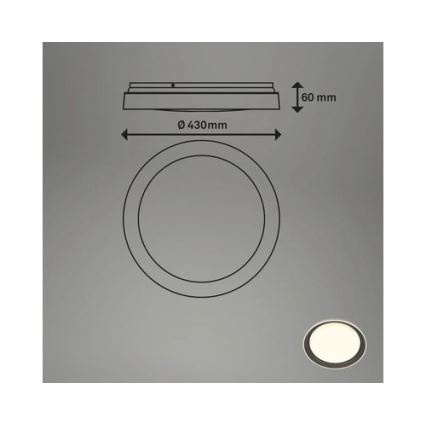 Brilo - LED stropna svjetiljka IJUS LED/24W/230V 3000K promjer 43 cm