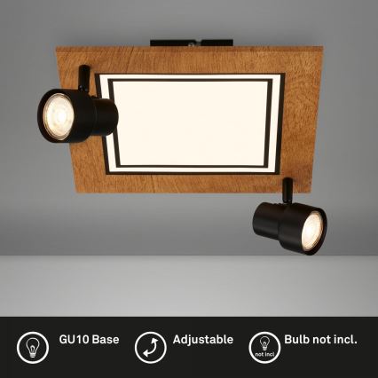 Brilo - LED Stropna svjetiljka LED/12W/230V + 2xGU10/9W 3000K