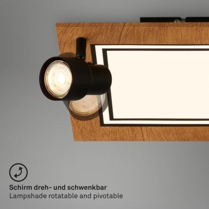Brilo - LED Stropna svjetiljka LED/12W/230V + 2xGU10/9W 3000K