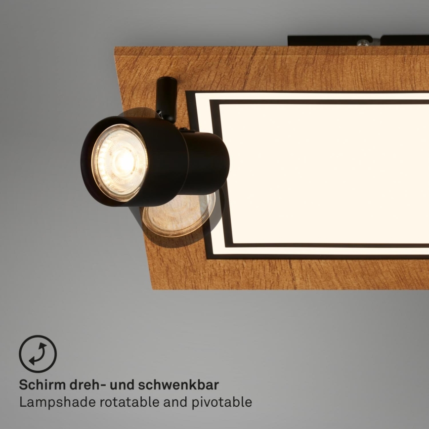 Brilo - LED Stropna svjetiljka LED/12W/230V + 2xGU10/9W 3000K