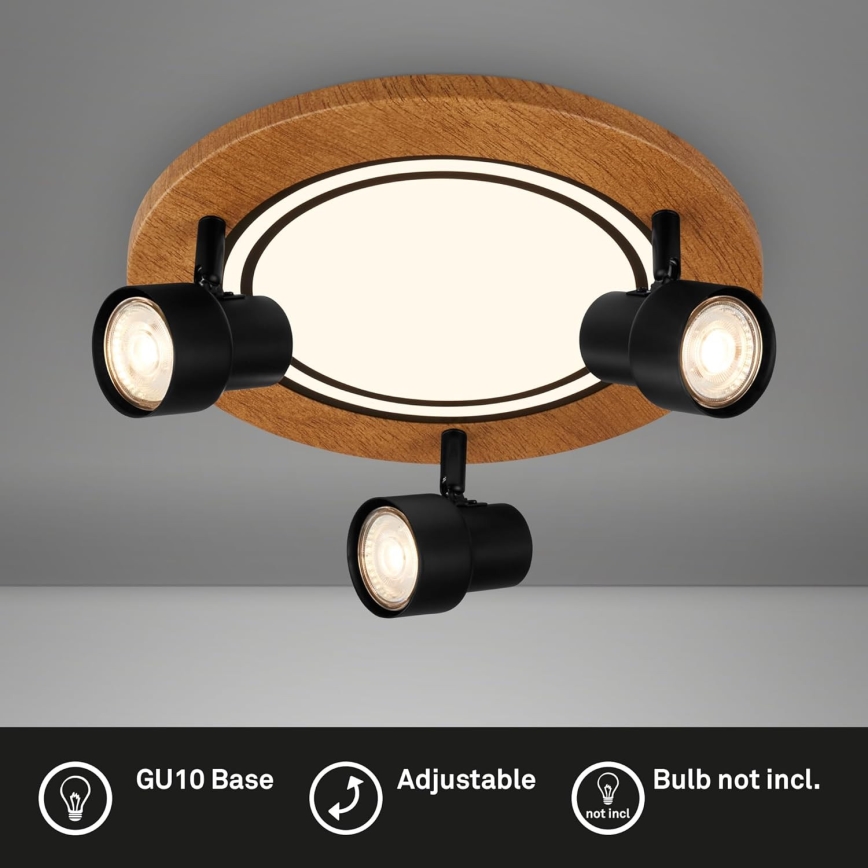 Brilo - LED Stropna svjetiljka LED/12W/230V + 3xGU10/9W 3000K