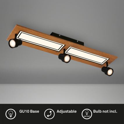 Brilo - LED Stropna svjetiljka LED/24W/230V + 3xGU10/9W 3000K